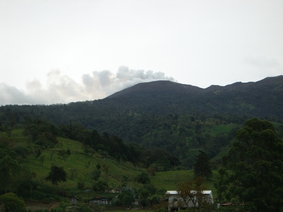 Blick aus der Guayabo Lodge auf den Turrialba