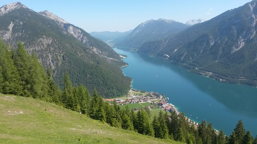 Achensee und Pertisau aus Richtung Karwendel-Bergstation