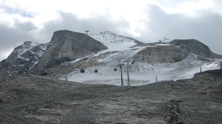 Richtung Bergstation des Gletschers in Hintertux