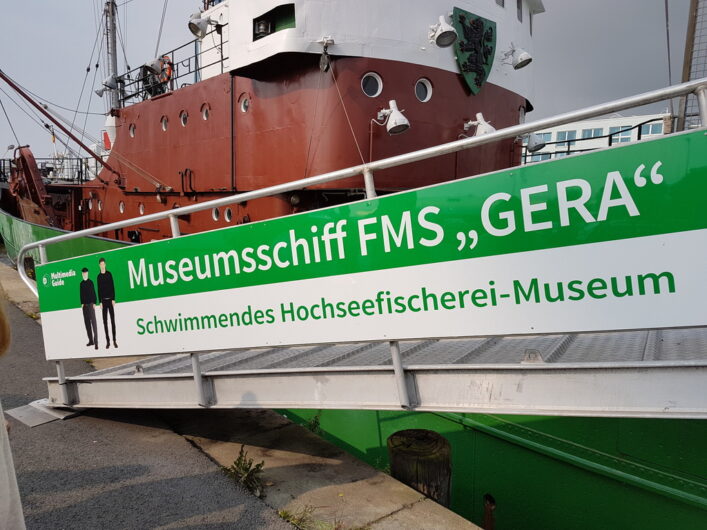 Weg auf das Museumsschiff FMS Gera