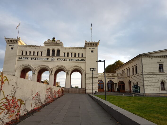 das Gebäude des Gasthauses Bayrischer Bahnhof in Leipzig