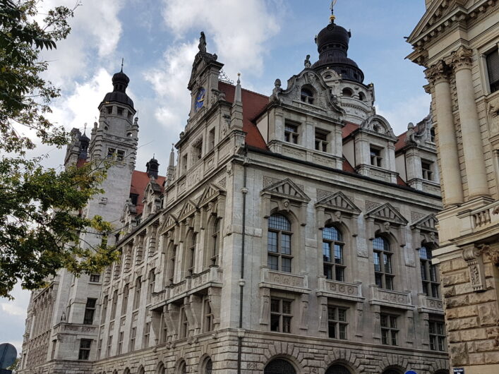 Historisches Gebäude mit Sitz der Stadt Leipzig