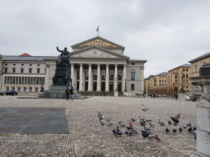 Blick auf die Bayrische Staatsoper in München
