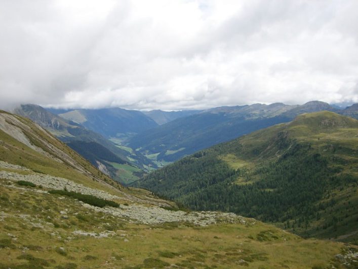 Blick ins Sarntal auf dem Weg zum Kratzbergersee