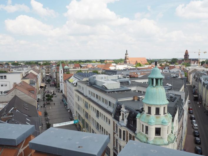 Blick vom Spremberger Turm über die Cottbuser Altstadt