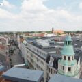 Blick über Cottbus und auf die Spremberger Straße vom Cottbuser Turm