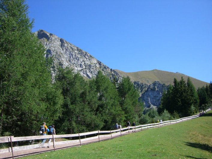 erstes Stück des Wanderweges 3 mit Blick auf den Ifinger