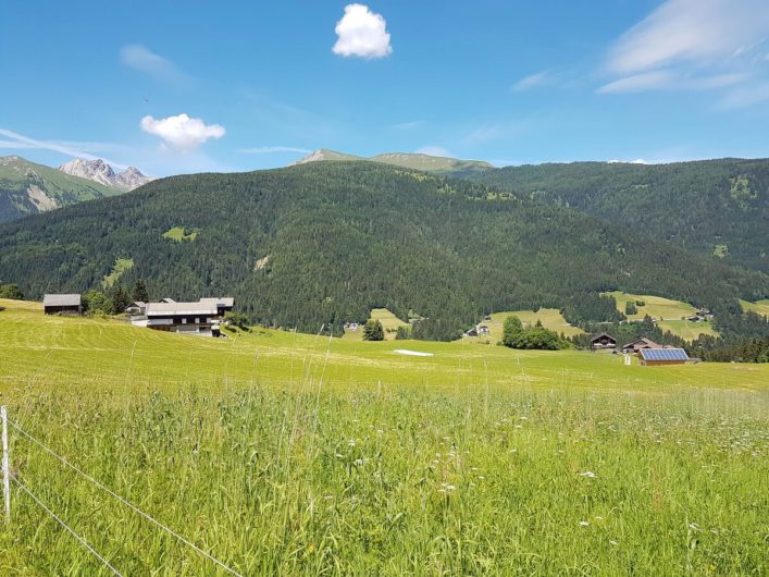 Blick auf den Peintnerhof im Lesachtal in Kärnten