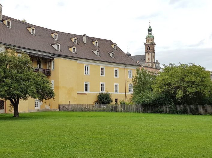 Blick auf die Burg Hasegg und Münze Hall