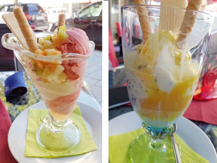 Eisbecher im Café Sailer in Wattens