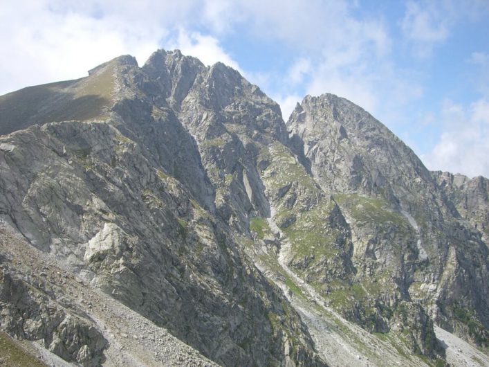 Blick auf die Gipfel des Ifinger auf Meran 2000