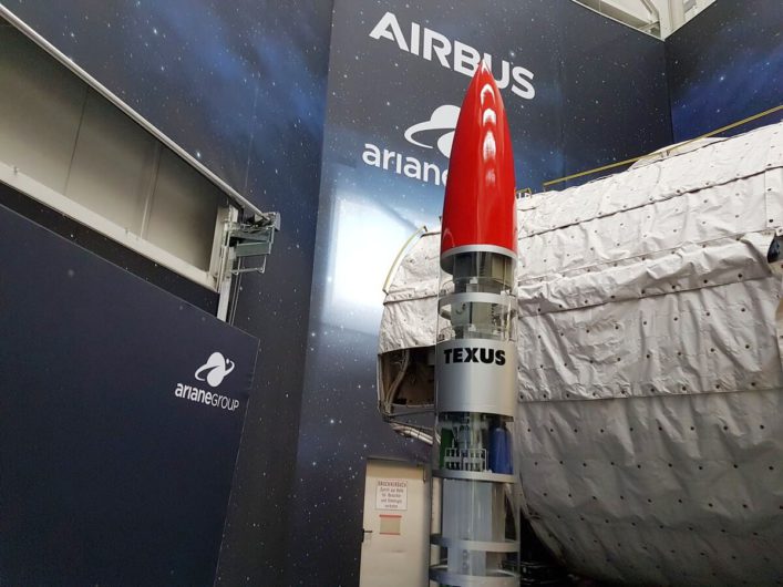 Modell einer Arianerakete bei Airbus in Bremen