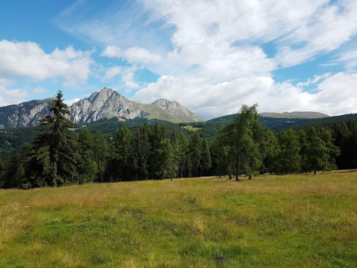 Blick auf die Gipfel von Meran 2000