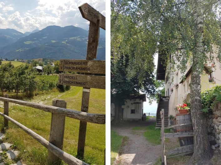 auf dem Keschtnweg von Feldthurns nach Klausen