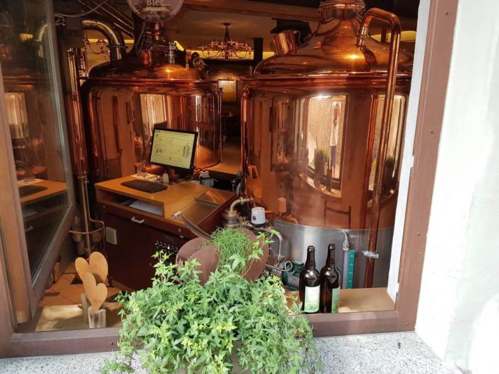 Blick in die Brauerei des Gassl Bräu in Klausen