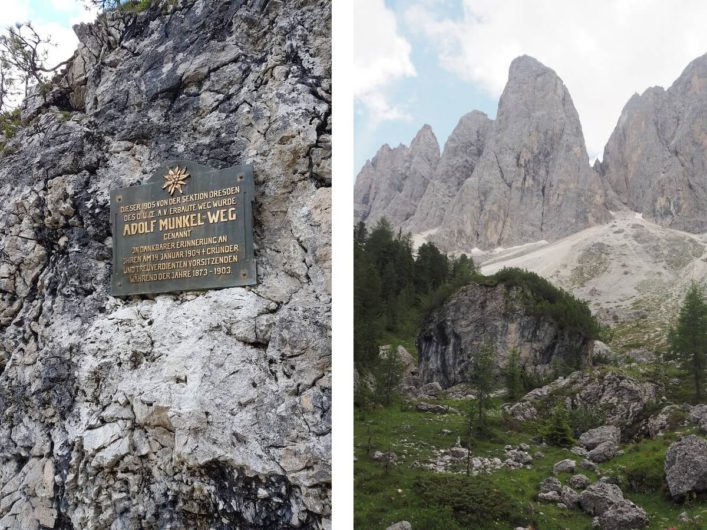 am Adolf-Munkel-Weg im Naturpark Puez-Geisler