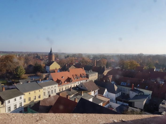 Blick auf Luckau vom Hausmannsturm