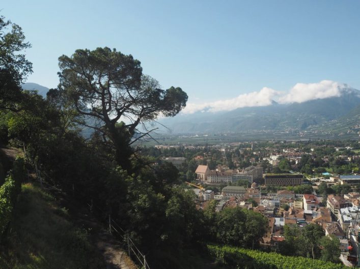 Blick vom Sessellift auf Meran