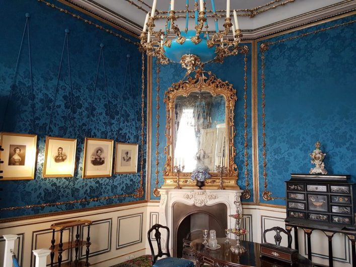 blauer Salon im Schloss Branitz in Cottbus