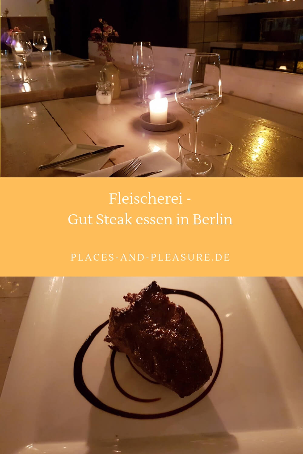 Fleischerei – da ist der Name Programm, wenn du in Berlin gut Steak essen willst. Feine Auswahl, angenehmer Service, nettes Ambiente. #Restauranttipp #Restaurant #Berlin