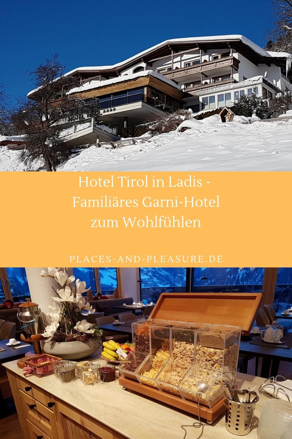 Du suchst ein gutes Hotel garni für deinen Urlaub in Serfaus Fiss Ladis? Dann kann ich das Hotel Tirol in Ladis empfehlen. Helle, gemütliche Zimmer und Aufenthaltsräume, nette Gastgeber, ein gutes Frühstück und an zwei Tagen in der Woche eine kleine Abendkarte mit Leckereien – all das findest du dort. Und die Seilbahn Richtung Sonnenburg und weiter nach Fiss erreichst du in knapp zehn Minuten zu Fuß. #Ladis #Tirol #Hoteltipp