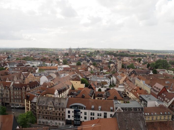 Blick über die Altstadt von Erfurt