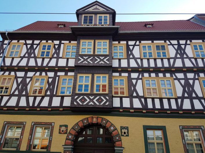 Fachwerkfassade in Erfurt