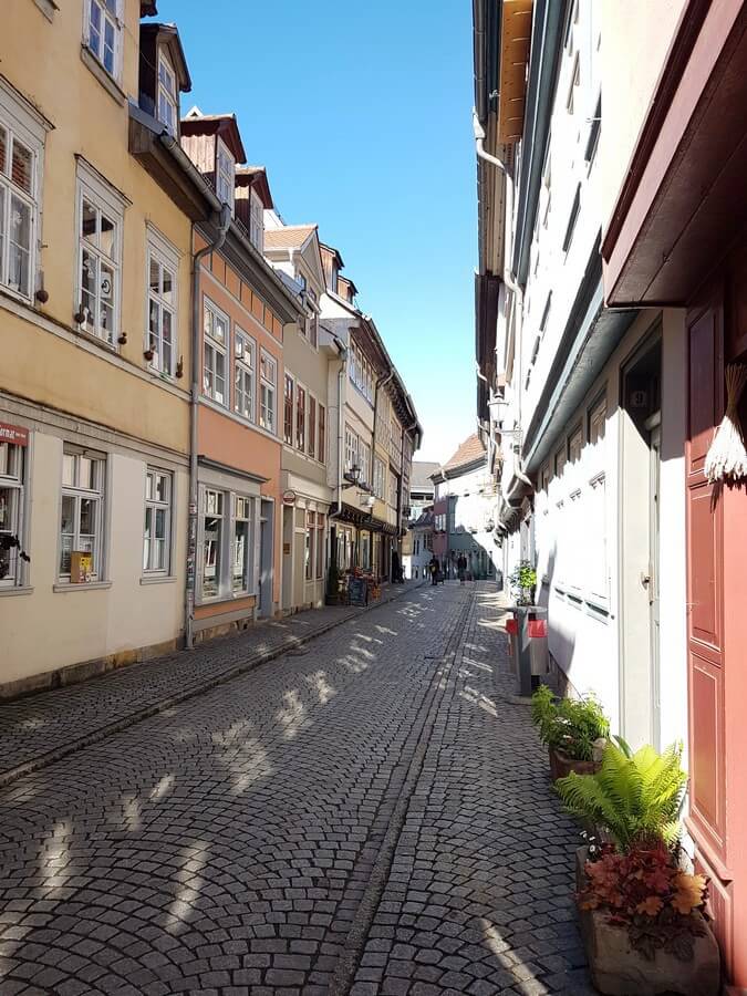 auf der Krämerbrücke in Erfurt