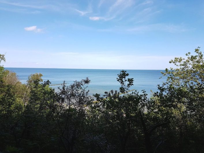 Ausblick auf die Ostsee von der Steilküste aus