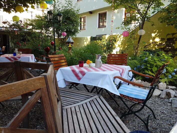 Biergarten der Kreuzschänke in Regensburg