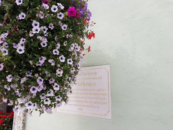 Petunien vor einem Haus in Radstadt