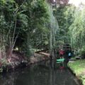 Martina beim Standup Paddling im Spreewald