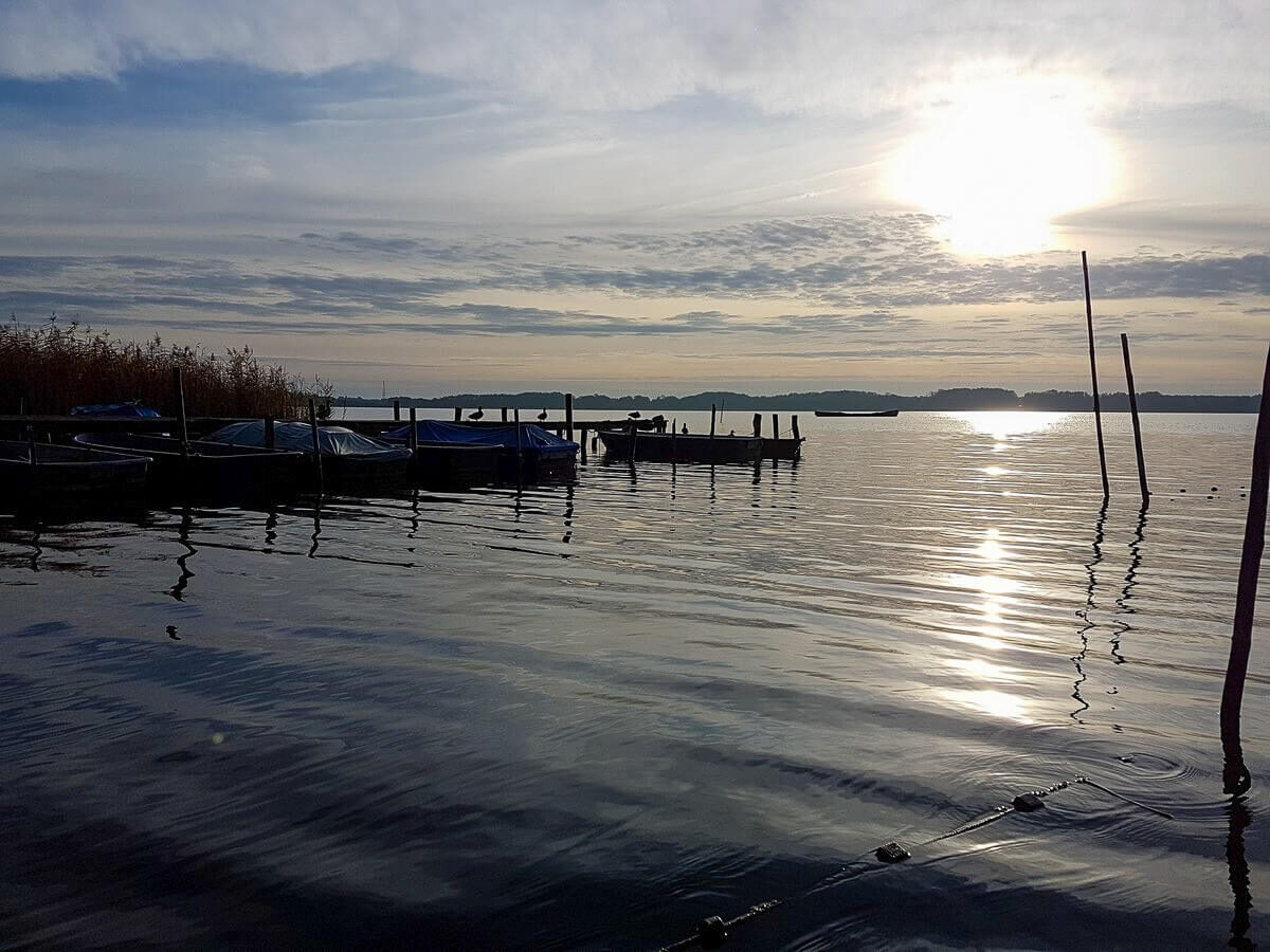 Sonnenaufgang an einem See im Seenland Oder-Spree