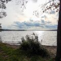 Blick auf den Scharmützelsee bei untergehender Sonne