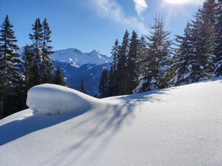 Schneelandschaft im Familienskigebiet Serfaus Fiss Ladis