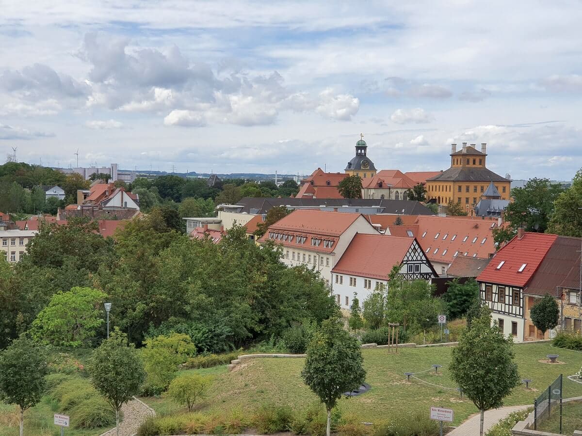 Blick auf Schloss Moritzburg in der Residenzstadt Zeitz