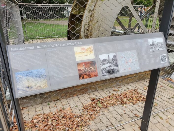 Erklärtafel der Historischen Wasserkunst