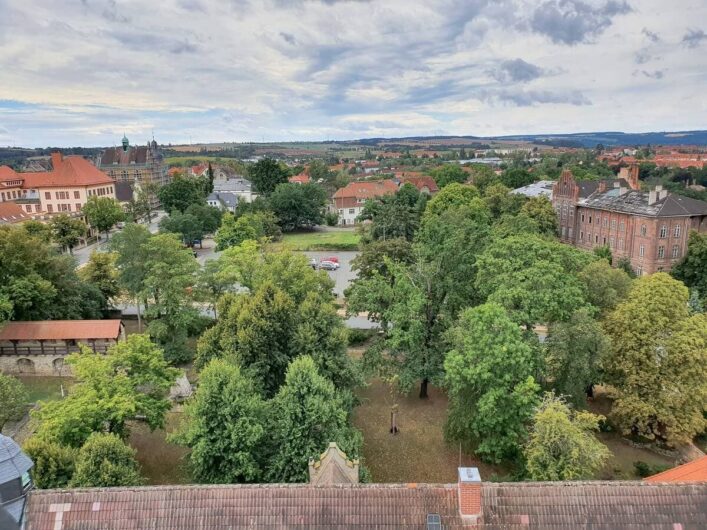 Blick von oben auf die Residenzstadt Zeitz