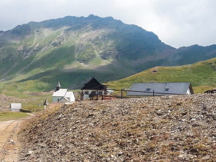 Gebäude in der Knappensiedlung des Erlebnisbergwerk Schneeberg