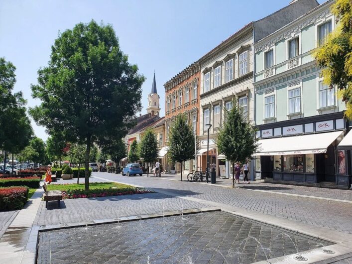 Springbrunnen im Zentrum von Sopron