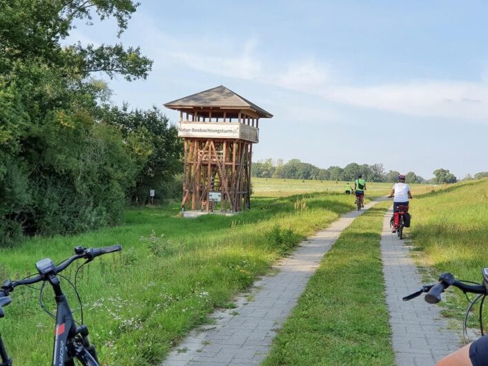 Naturbeobachtungsturm vor Tangermünde