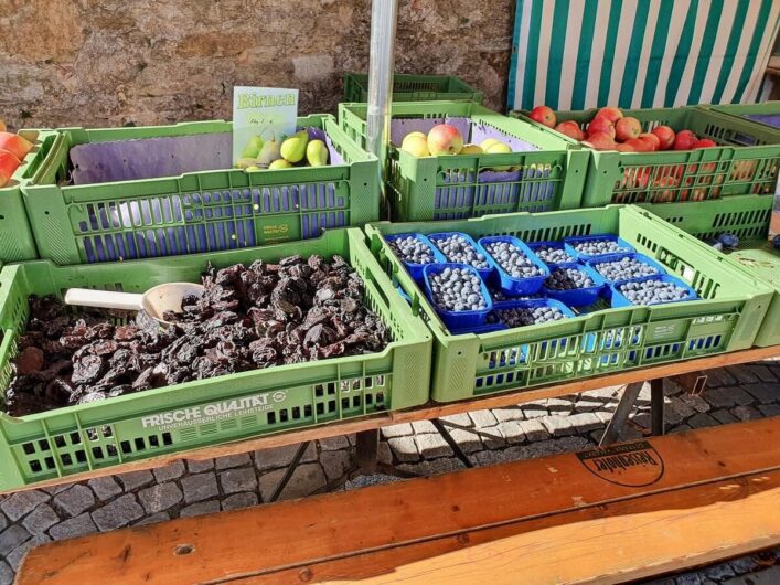 Obst auf dem Bauernmarkt von Hartberg