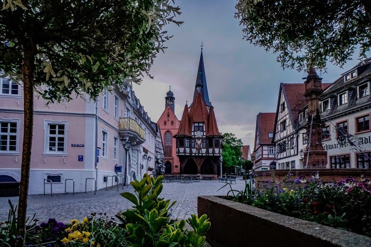 Blick auf den Marktplatz von Michelstadt