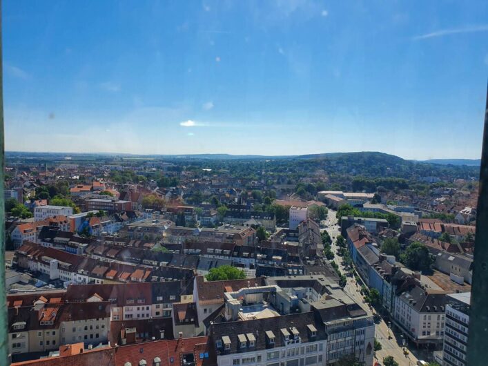 Ausblick auf Hildesheim von der Andreaskirche