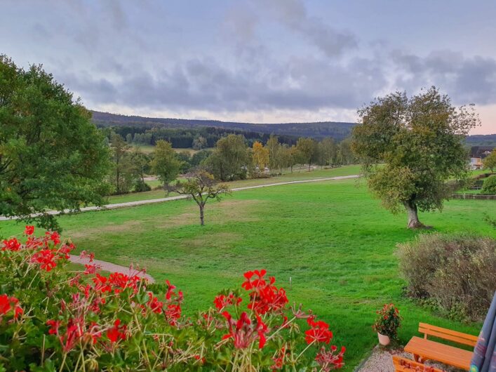 Aussicht über den Hunsrück vom Hotel Steuer