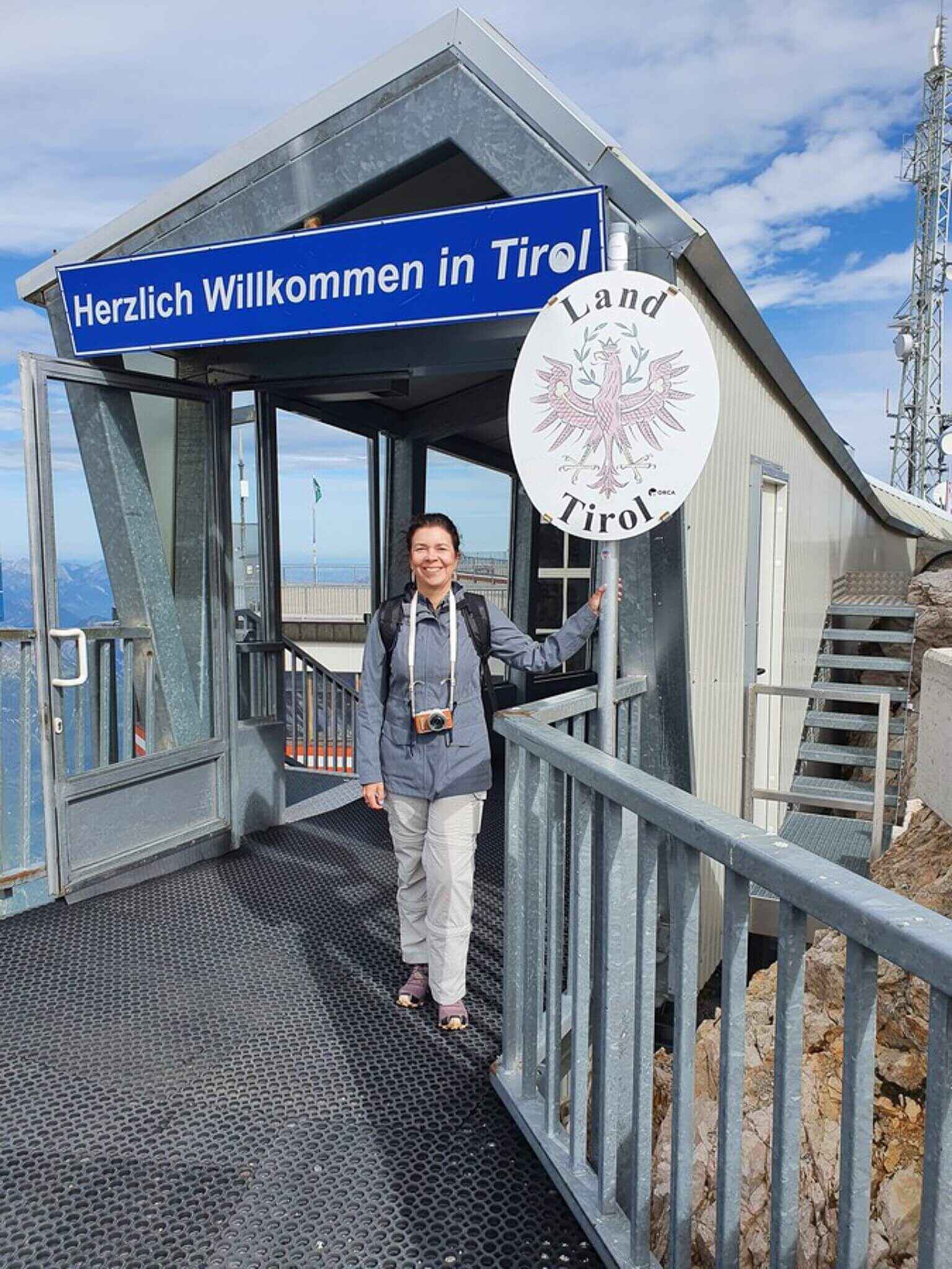 Übergang von der bayrischen auf die Tiroler-Seite der Zugspitze