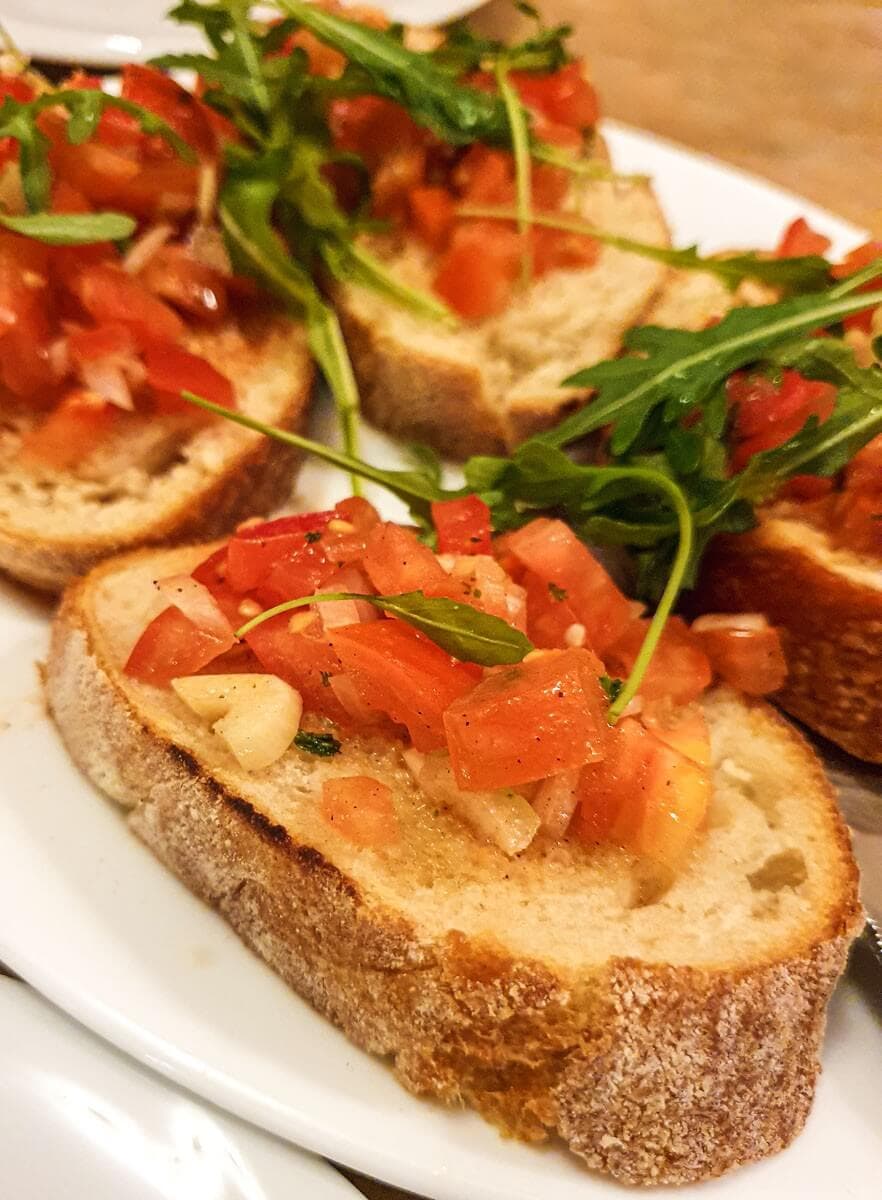 Bruschetta im Ristorante La Terrazza in Göhren