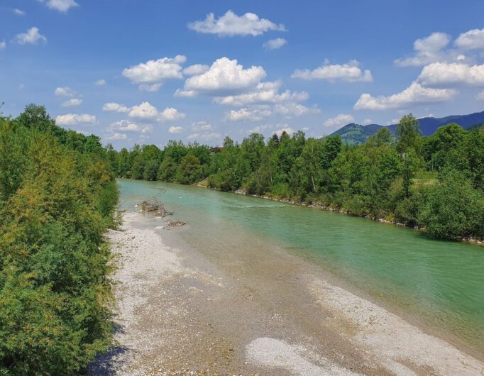 Blick von der Isarbrücke Lenggries