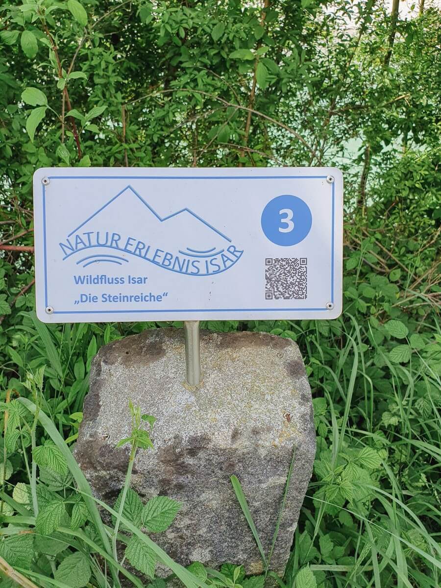 QR-Code am Erlebnisweg Isar